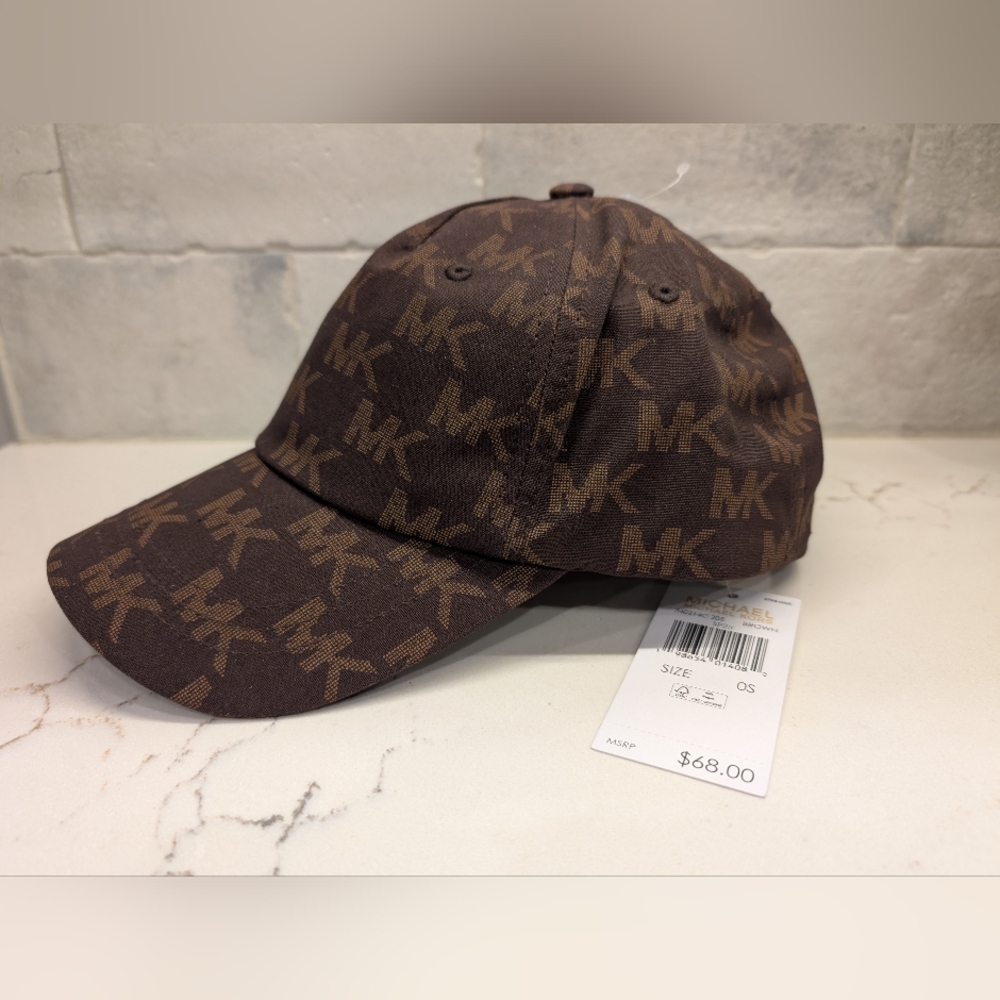 Michael Kors Logo Baseball Cap - NWT - Brown/Tan OS